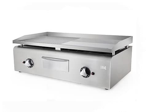 Plancha a gas cromo ranurada - HR FAINCA SERIE 500