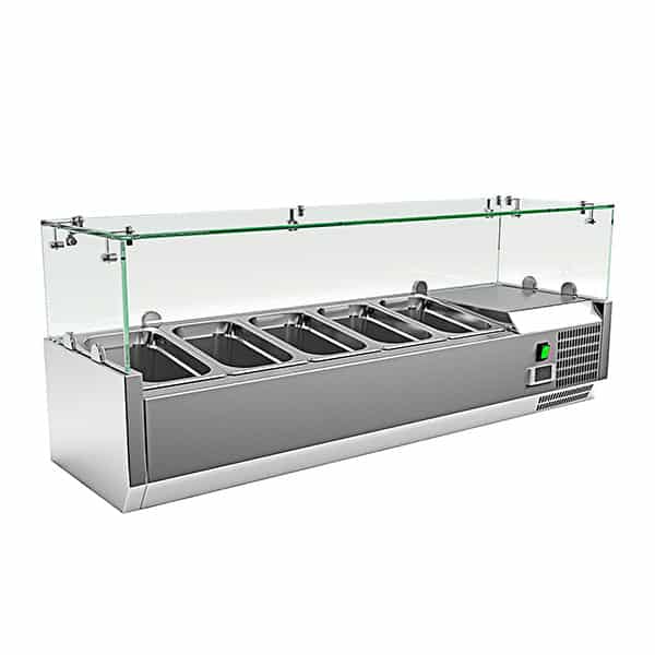 Vitrinas de Ingredientes 5 cubetas GN 1/4 VRX1200330FG Clima hostelería Vitrinas de Ingredientes 5 cubetas GN 1/4 VRX1200330FG Clima hostelería