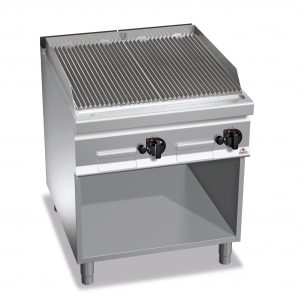 Barbacoa a gas 800 con piedra volcánica y mueble - BERTO'S MAXIMA 900