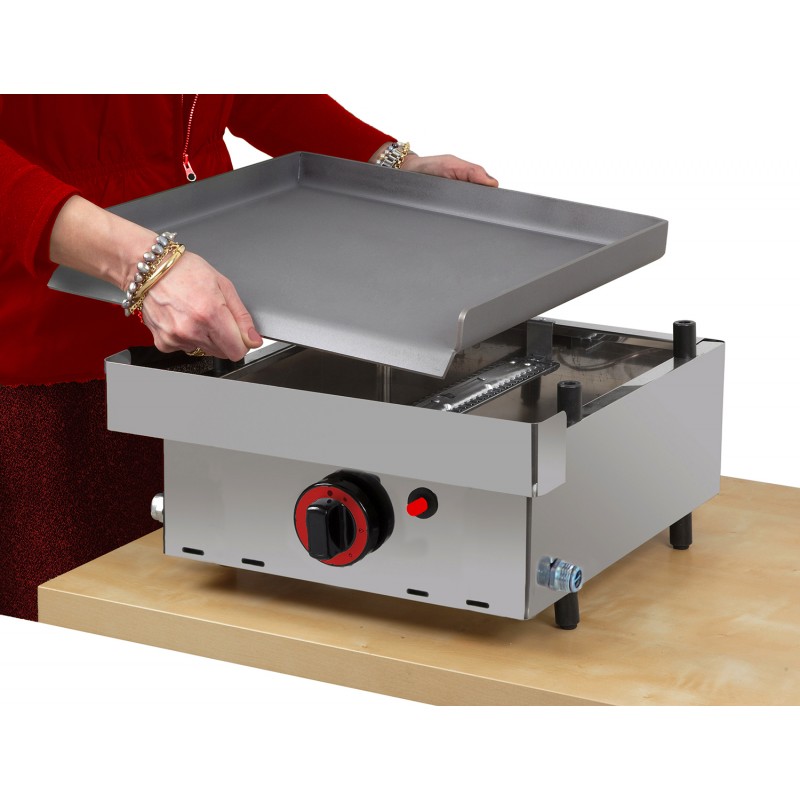 Plancha a gas 40 de acero laminado Osteleria