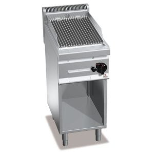 Barbacoa a gas piedra volcánica 400 con soporte - Berto's Macros 700