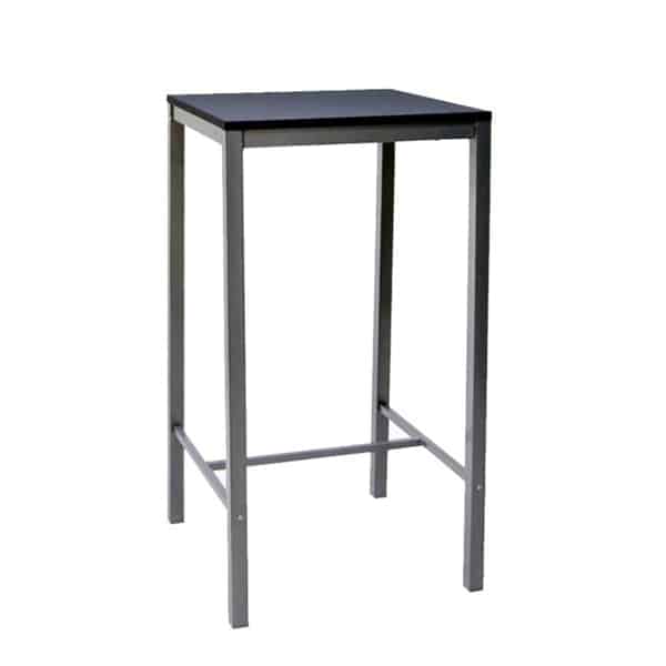 Mesa alta Troya cuadrada negra 60x60