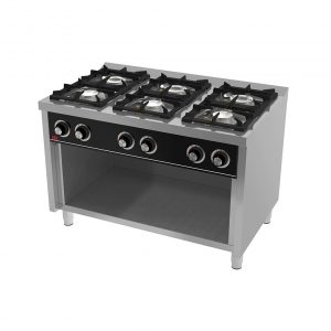 Cocina a gas 6 fuegos con soporte - HR FAINCA SERIE 750