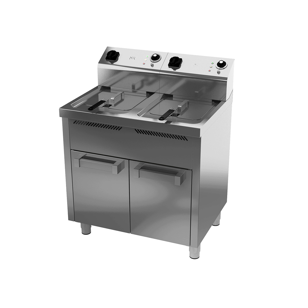 Freidora eléctrica 10L+10L de pie alto rendimiento - HR FAINCA SERIE 600 / 380V Freidora eléctrica 10L+10L de pie alto rendimiento - HR FAINCA SERIE 600 / 380V