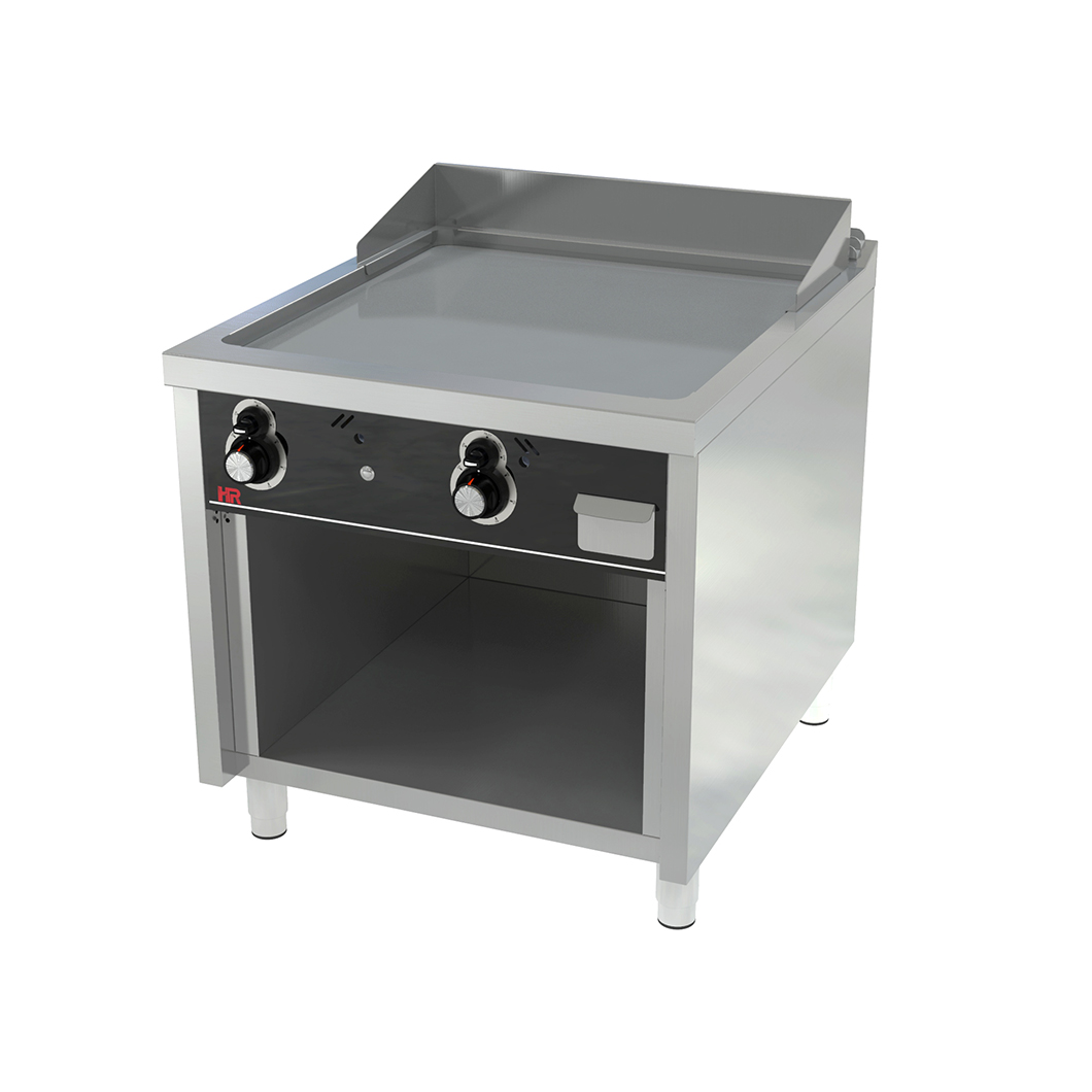 Fry top a gas cromo 2 mando con soporte - HR FAINCA SERIE 900