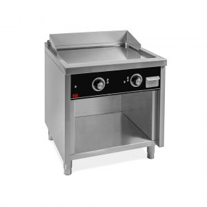 Fry top eléctrico rectificado 2 mandos con soporte - HR FAINCA SERIE 750