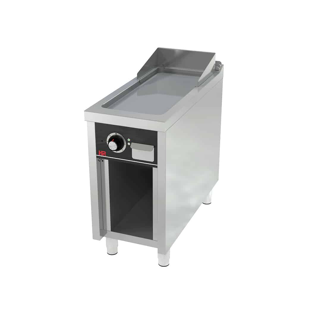 Fry top eléctrico cromo 1 mando con soporte - HR FAINCA SERIE 900