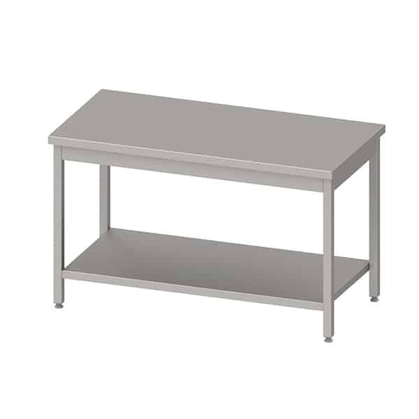 Mesa de trabajo 1000X600X850mm acero inoxidable con estante - MC106