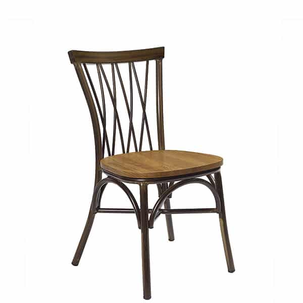 SILLA MONET ALUMINIO PINTADO DECO NOGAL INTERIOR INTUR SILLA MONET ALUMINIO PINTADO DECO NOGAL INTERIOR INTUR