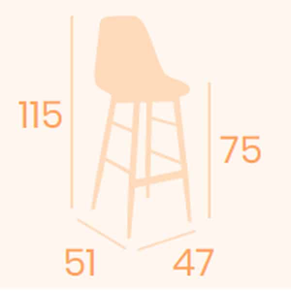 BANQUETA PICASSO P-4 ACERO PINTADO EN NEGRO INTUR INTERIOR