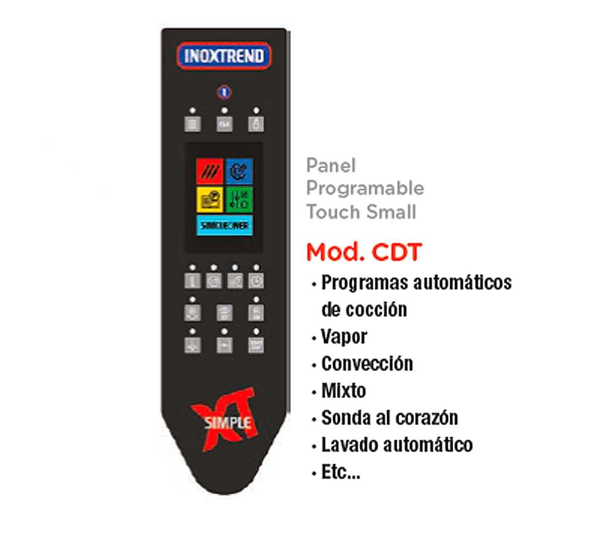 Horno mixto programable 11 bandejas 2/1  CDT-211 PROFESSIONAL COMPACT INOXTREND