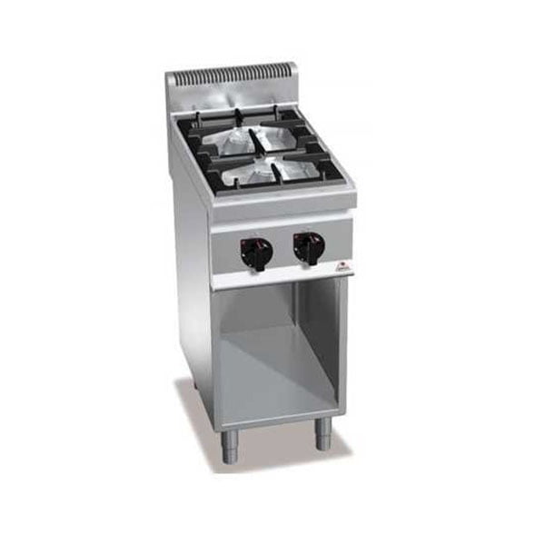 Cocina a gas 2 fuegos con soporte - Berto's Macros 700 Cocina a gas 2 fuegos con soporte - Berto's Macros 700