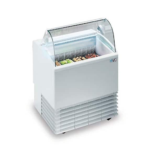 Vitrina de helados 4+4 cristal curvo ISA ISETTA 4 LX TP