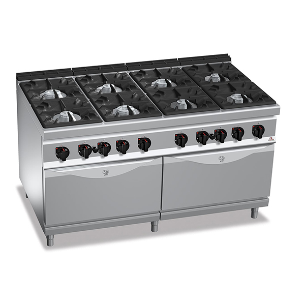 Cocina 8 fuegos a gas con 2 hornos - BERTO'S MAXIMA 900 Cocina 8 fuegos a gas con 2 hornos - BERTO'S MAXIMA 900