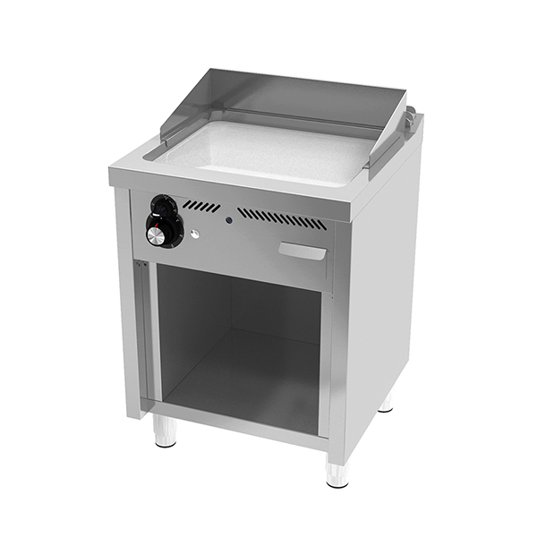 Fry top a gas cromo 1 mando con soporte - HR FAINCA SERIE 600