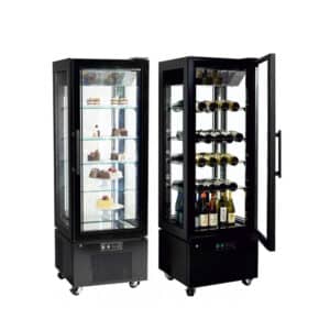 Armario Refrigerado Ventilado Total 4 Caras de Cristal con 5 estantes 650X650X1950h mm UPD400-C Clima Hostelería