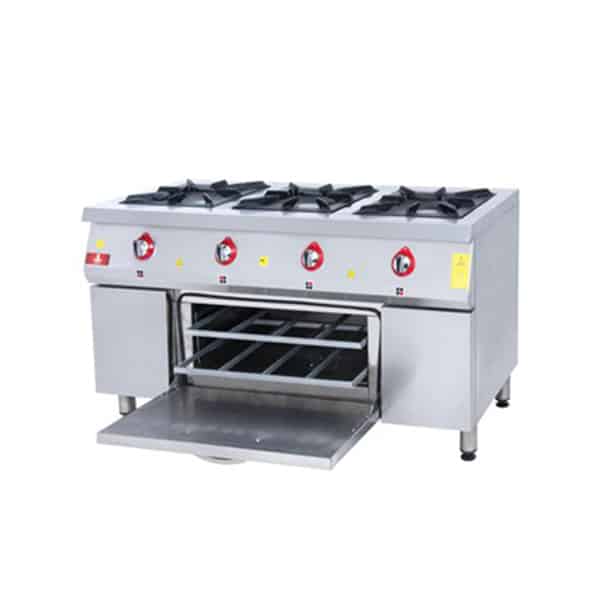 Cocina 3 fuegos con horno a gas- OSFN-3H PLUS OSTELERIA