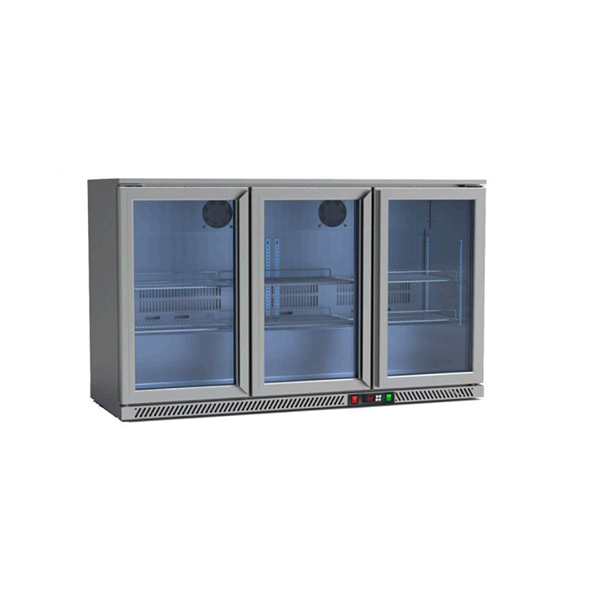 Expositor refrigerado con 3 puertas abatibles con marco de acero - RB-320HS