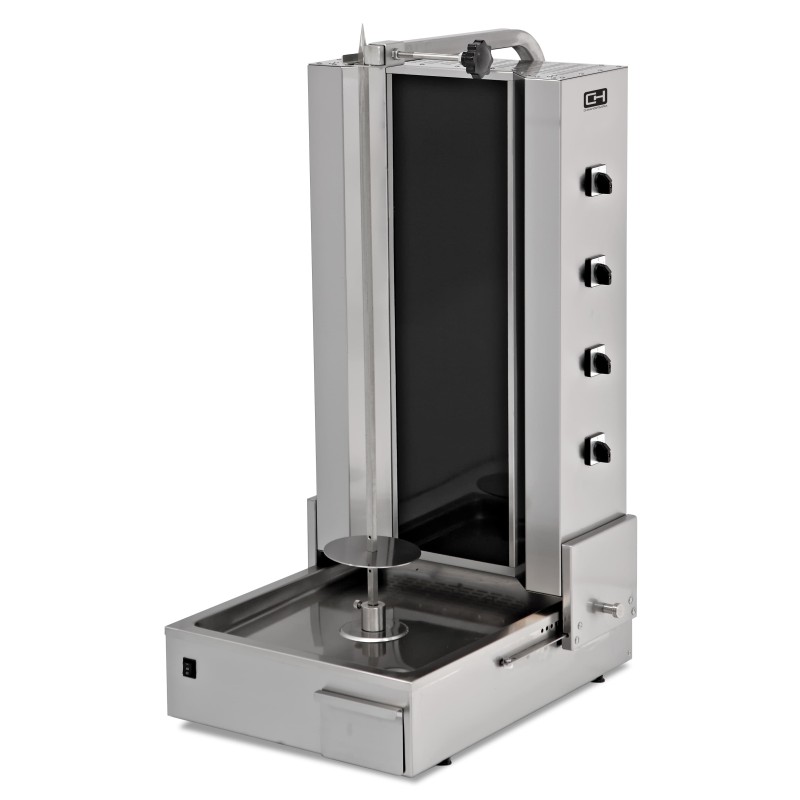 Asador Kebab Eléctrico 4 Zonas Vitrocerámica Motor Inferior y Base ajustable Línea ESTAMBUL EMPDN171 Asador Kebab Eléctrico 4 Zonas Vitrocerámica Motor Inferior y Base ajustable Línea ESTAMBUL EMPDN171