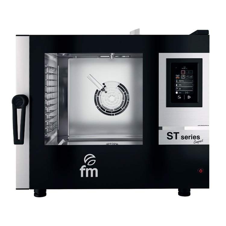 Horno eléctrico compacto digital con pantalla táctil de 5″. 6 bandejas GN 1/1 transversal STC 611 V5 W - FM Horno eléctrico compacto digital con pantalla táctil de 5″. 6 bandejas GN 1/1 transversal STC 611 V5 W - FM