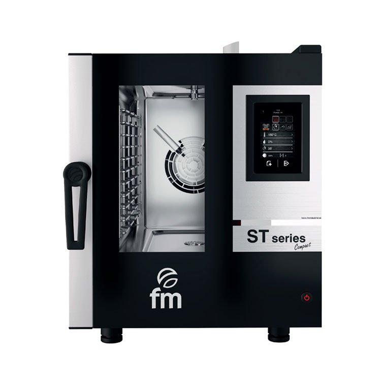 Horno eléctrico compacto digital con pantalla táctil de 5″. 6 bandejas GN 1/1 longitudinal STC 611 V5 - FM Horno eléctrico compacto digital con pantalla táctil de 5″. 6 bandejas GN 1/1 longitudinal STC 611 V5 - FM