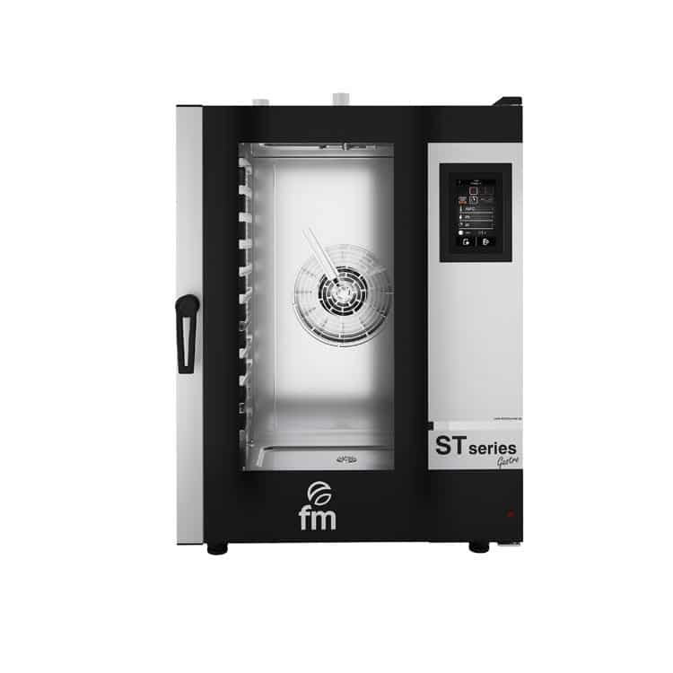 Horno gastronomía de gas 11 bandejas GN 1/1 digital pantalla táctil STG 111 V7 GAS FM ST Gastro