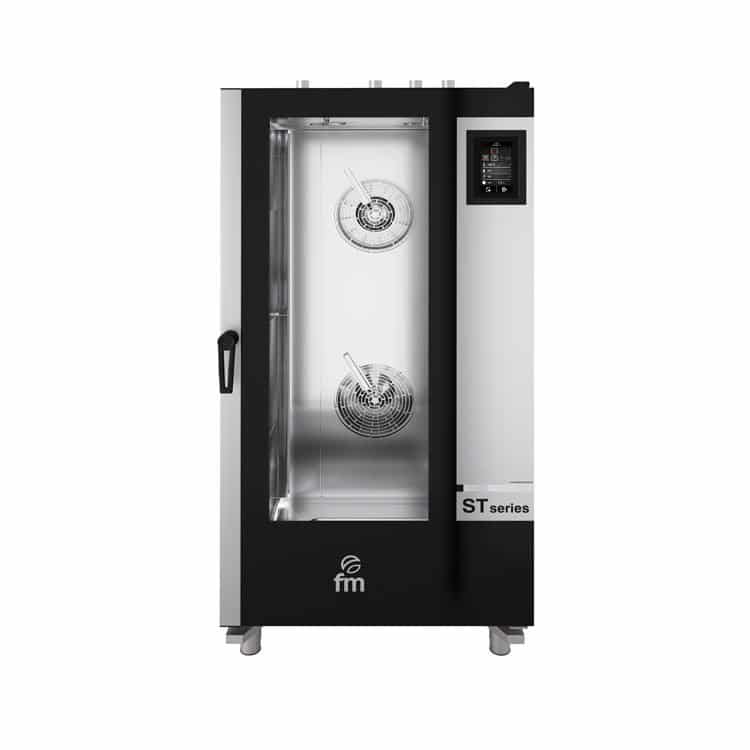 Horno gastronomía de gas 20 bandejas GN 2/1 digital pantalla táctil STG 202 V7 T GAS FM ST Gastro