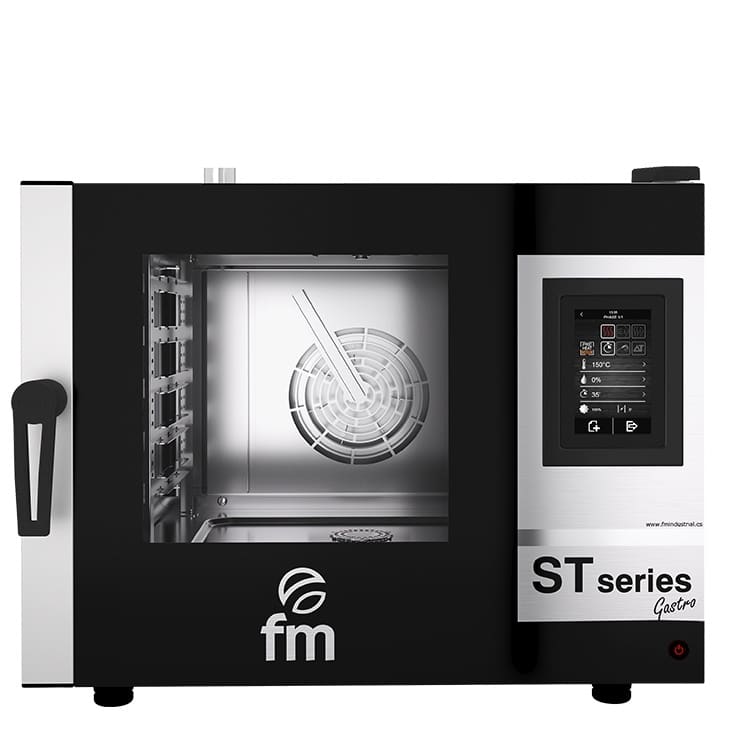 Horno gastronomía eléctrico 5 bandeja GN 1/1 digital pantalla tactil STG 51 V7 FM ST Gastro Horno gastronomía eléctrico 5 bandeja GN 1/1 digital pantalla tactil STG 51 V7 FM ST Gastro