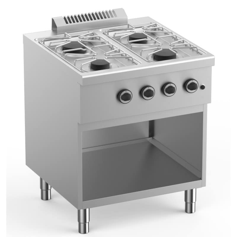 Cocina a Gas 4 Fuegos con Mueble Fondo 700 ELFU77A Start Line