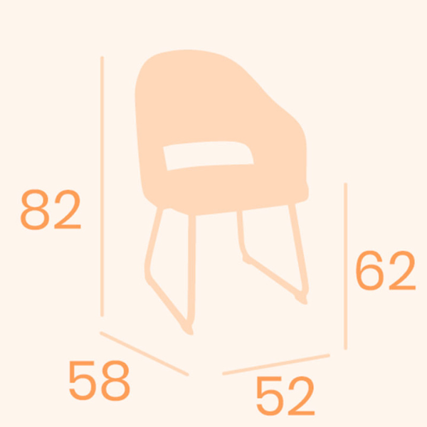 Sillón aluminio CREMONA Pie W