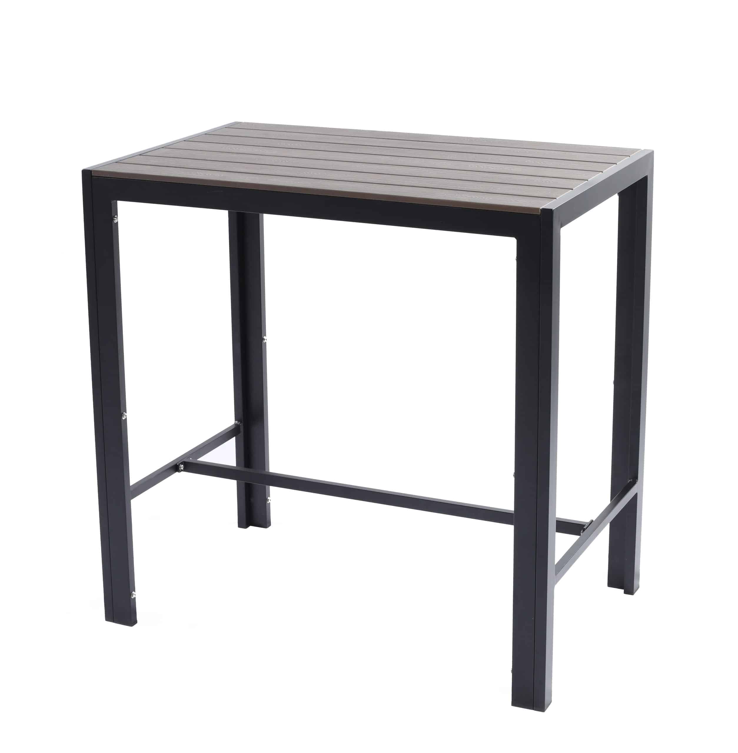 Mesa Alta 110x70cm Aluminio Negro - Polywood Foris
