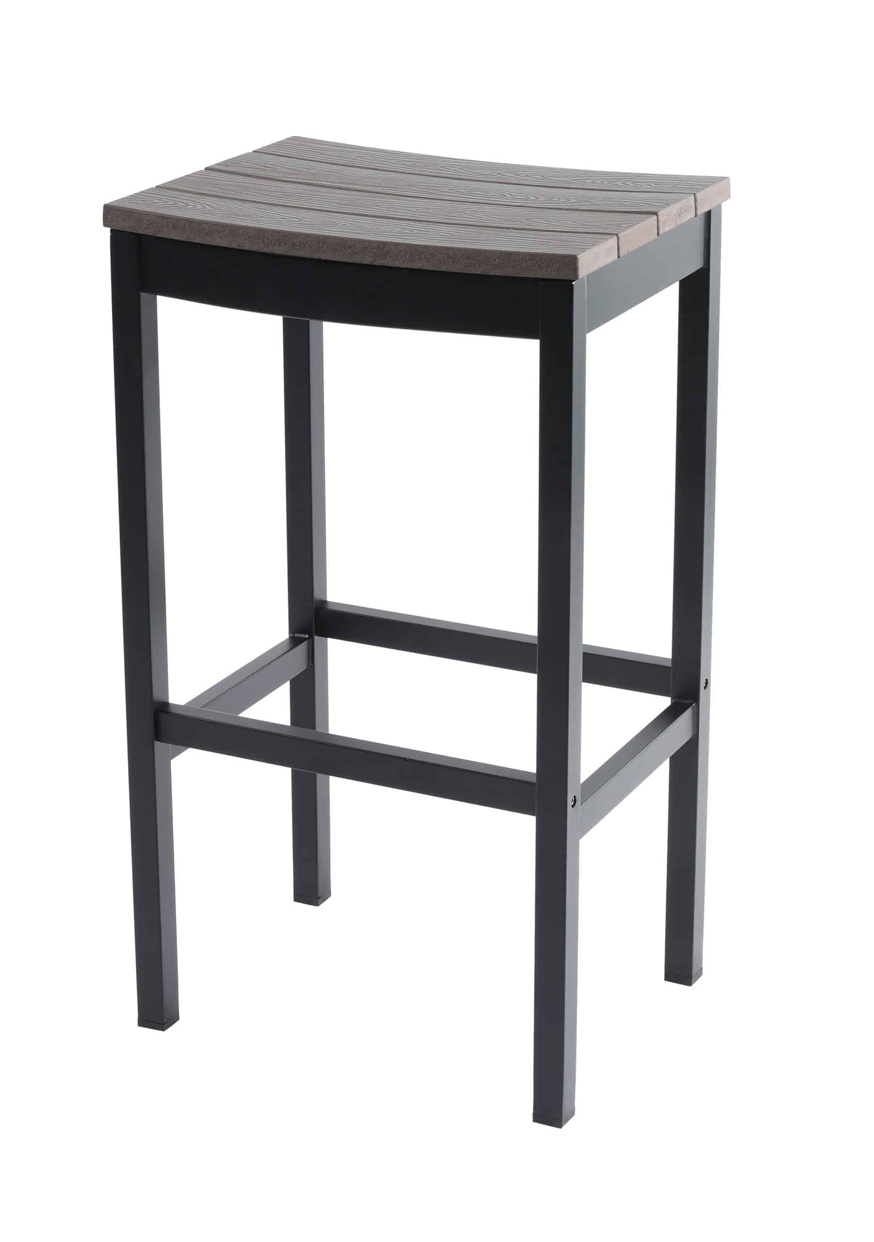 Taburete Aluminio Negro con Polywood Foris