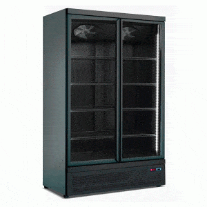 Nevera expositor refrigerado 2 puertas negro Subzero - OBLG1200