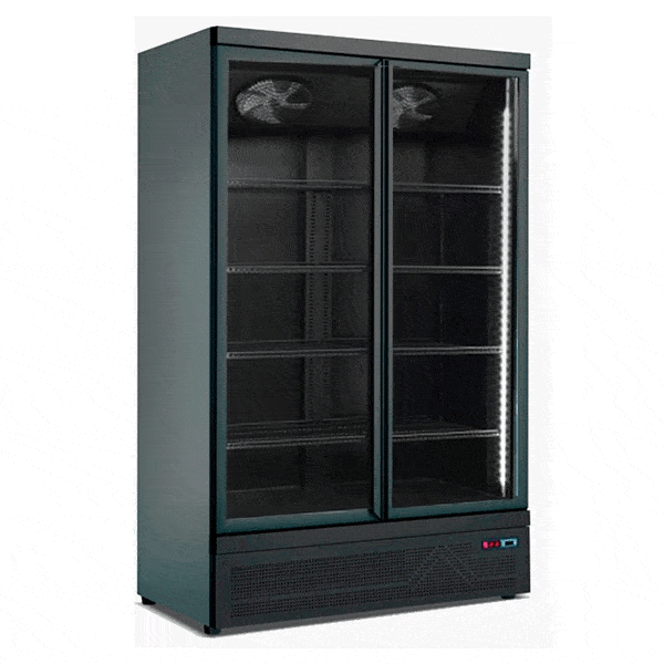 Nevera expositor refrigerado 2 puertas negro Subzero - OBLG1200 Nevera expositor refrigerado 2 puertas negro Subzero - OBLG1200