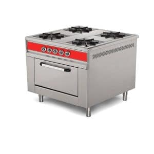 Cocina 4 fuegos con horno a gas- GLP-4H OSTELERIA