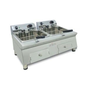 Freidora eléctrica 12+12 litros 4,5+4,5 kw monofásica Línea 600 70FRE1212G