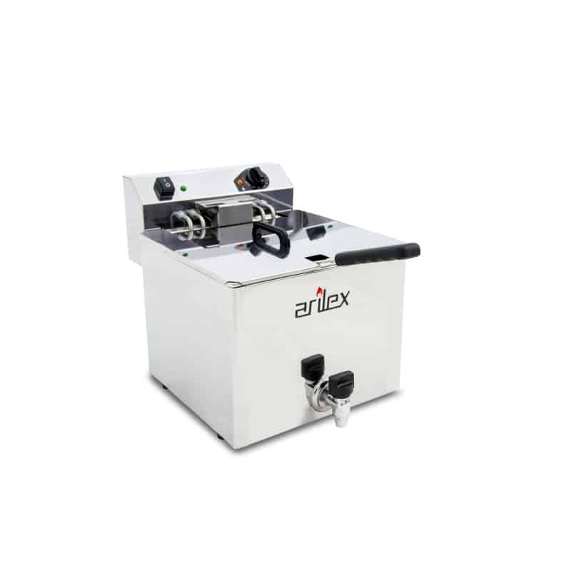 Freidora eléctrica EVOLUTION con grifo capacidad 12 litros con potencia 7,5 kw trifásica con contactor EVO12GTR