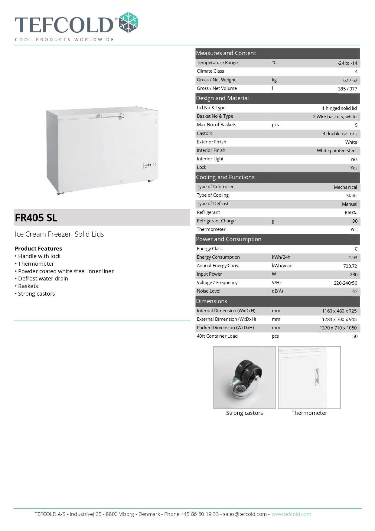Congelador Arcón de Hielo - Blanco - 377 L Congelador Arcón de Hielo - Blanco - 377 L