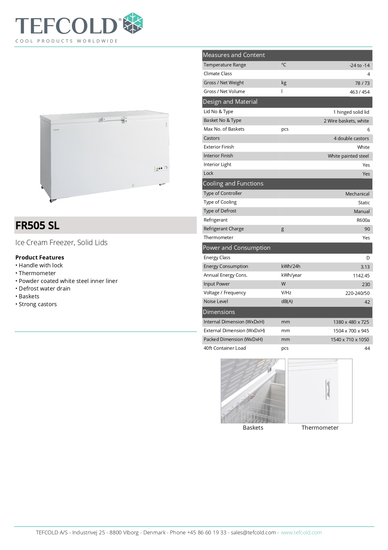 Congelador Arcón de Hielo - Blanco - 454 L Congelador Arcón de Hielo - Blanco - 454 L