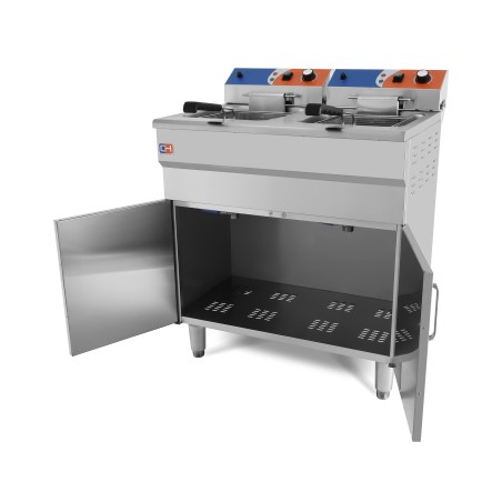 Freidora eléctrica 14+14 litros con mueble EF-162VC ClimaHosteleria Freidora eléctrica 14+14 litros con mueble EF-162VC ClimaHosteleria