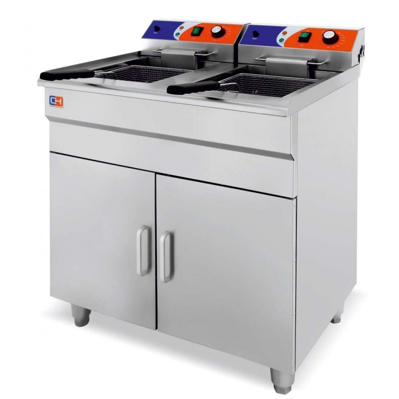 Freidora eléctrica 14+14 litros con mueble EF-162VC ClimaHosteleria Freidora eléctrica 14+14 litros con mueble EF-162VC ClimaHosteleria