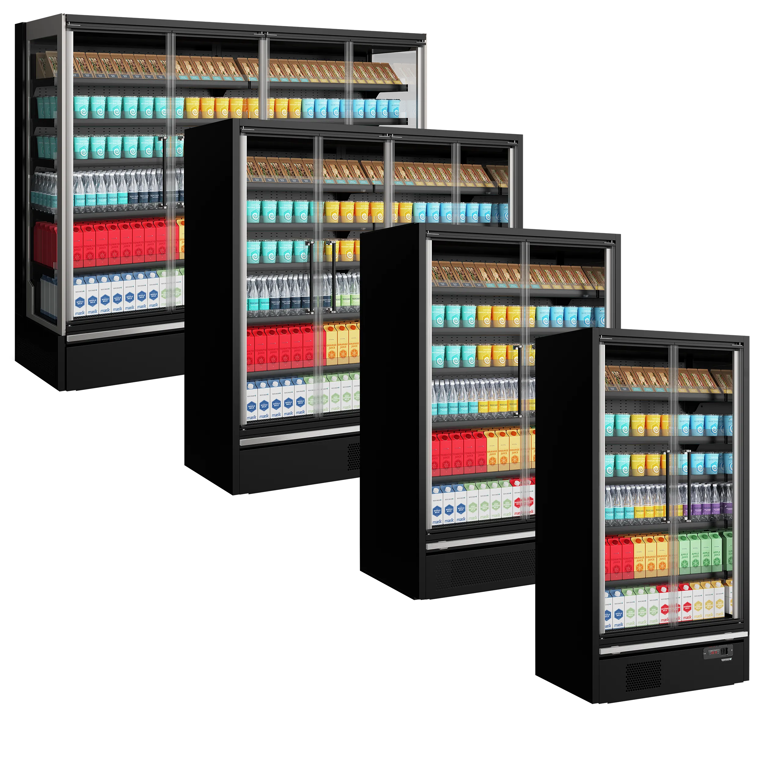 Armario Expositor Galaxy+ GP20FGD 2165 Litros 1955x740x2040 Black TEFCOLD