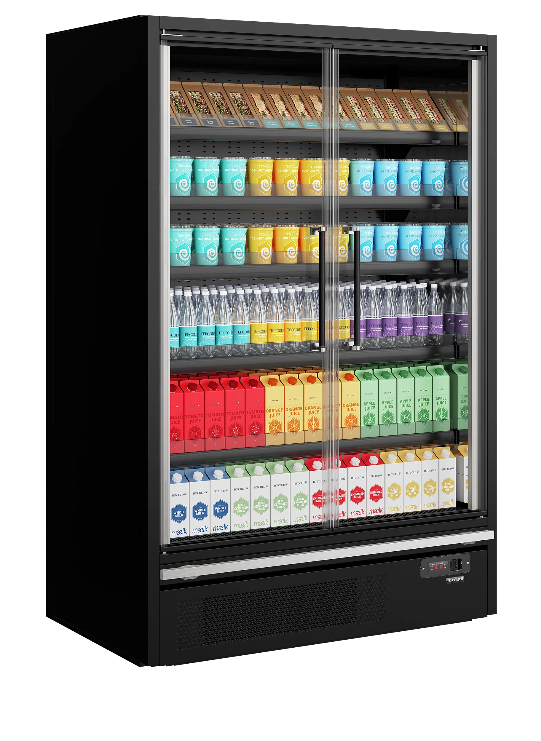 Armario Expositor Galaxy+ GP14FGD 1443 Litros 1330x740x2040 Black TEFCOLD