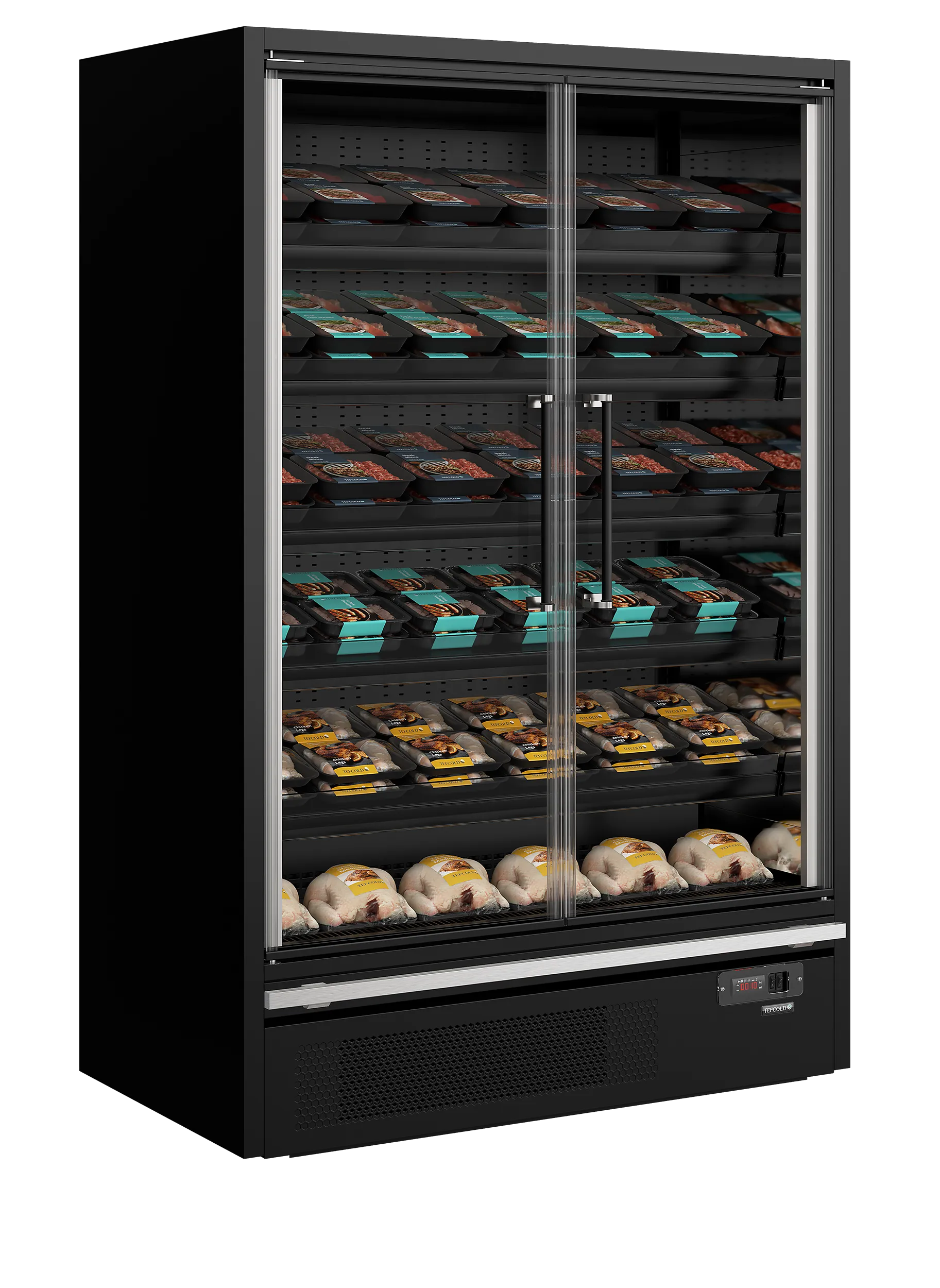 Armario Expositor Galaxy+ GP14FGD 1443 Litros 1330x740x2040 Black TEFCOLD