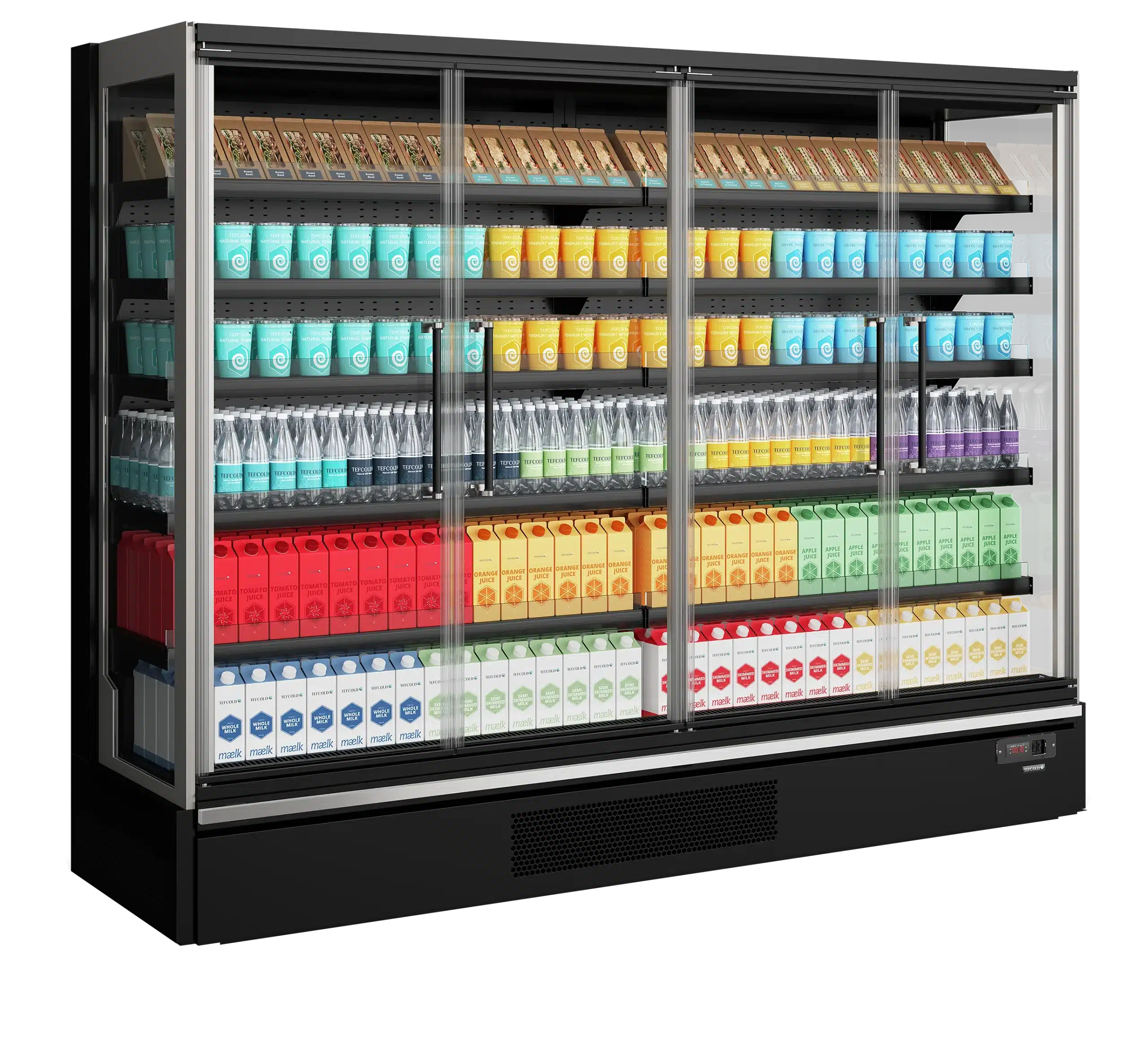 Armario Expositor Galaxy+ GP26FGD 2887 Litros 2580x740x2040 Black TEFCOLD