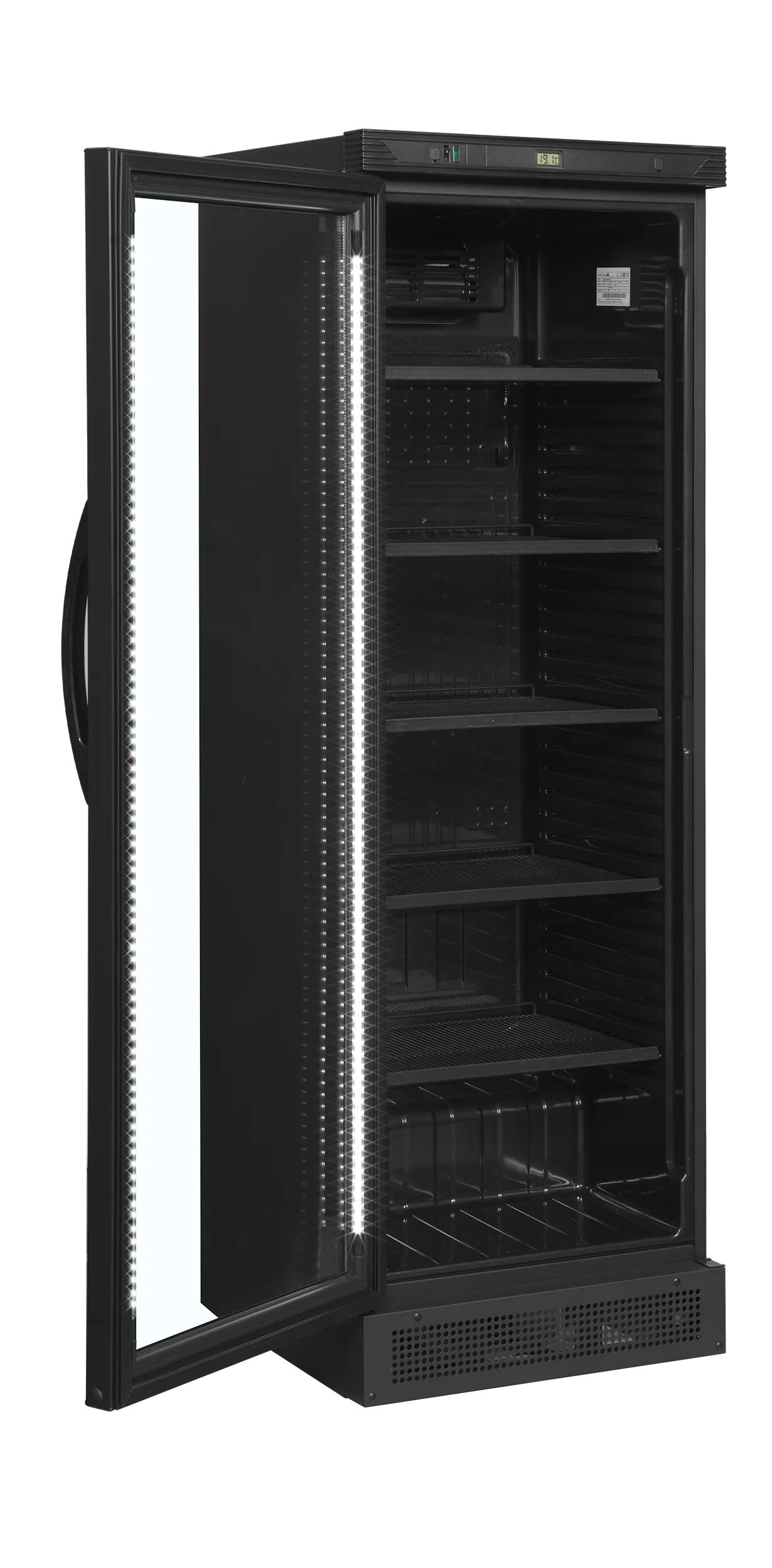 Armario Expositor CEV425 BLACK 358 Litros 595x600x1840 TEFCOLD