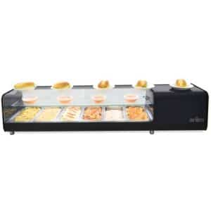 Vitrina Refrigerada de tapas placa lisa 8 bandejas doble piso Arilex GN1/3 8VTG-VISION DOBLE