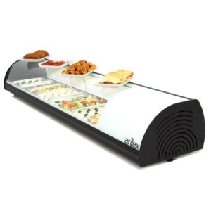 Vitrina Refrigerada de tapas placa lisa 8 bandejas Blanco Arilex GN1/3 8VTL-BL