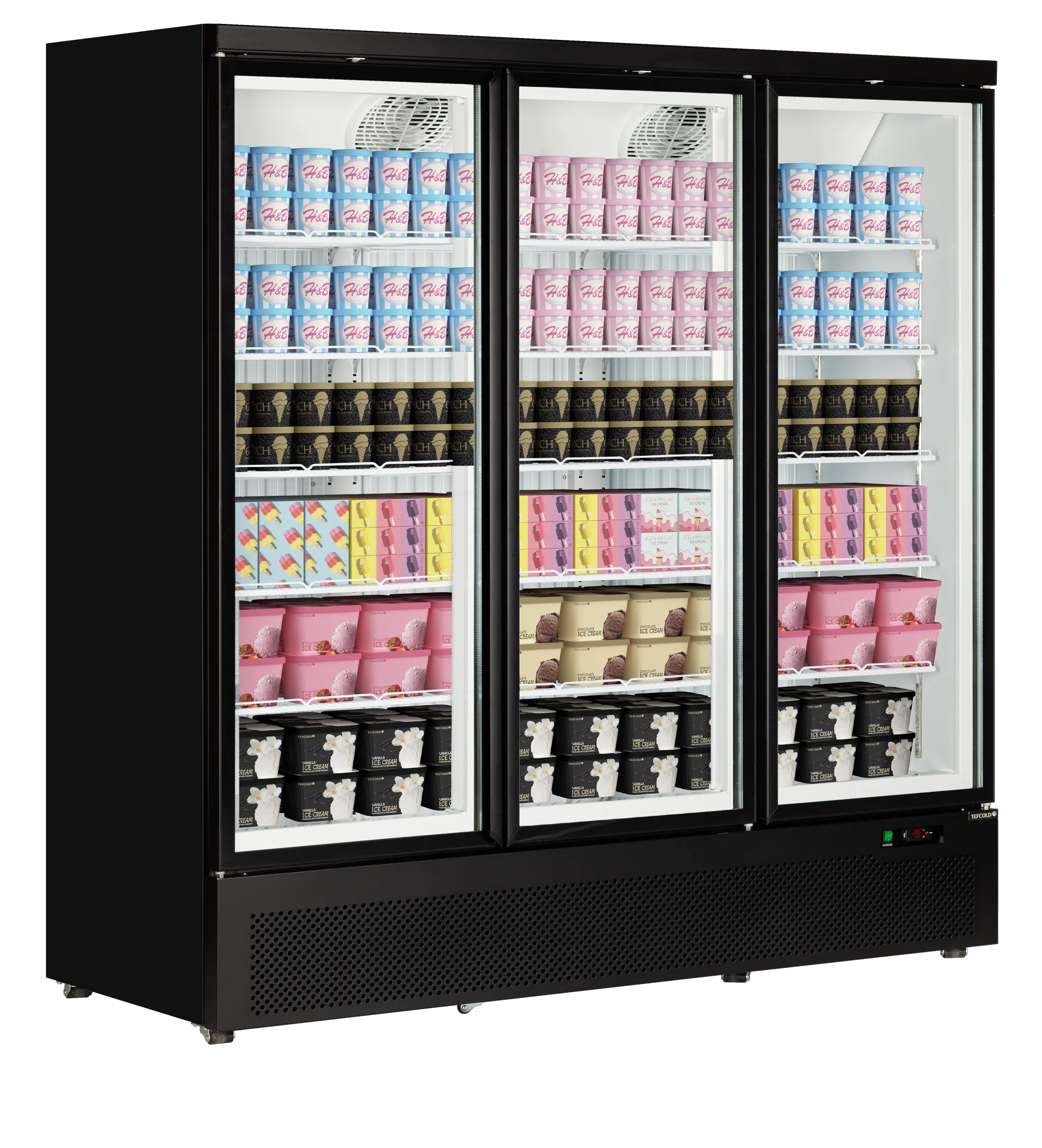 Congelador Expositor Puerta de Cristal Atom Maxi F3DB 1563 Litros 1880x760x2003 TEFCOLD
