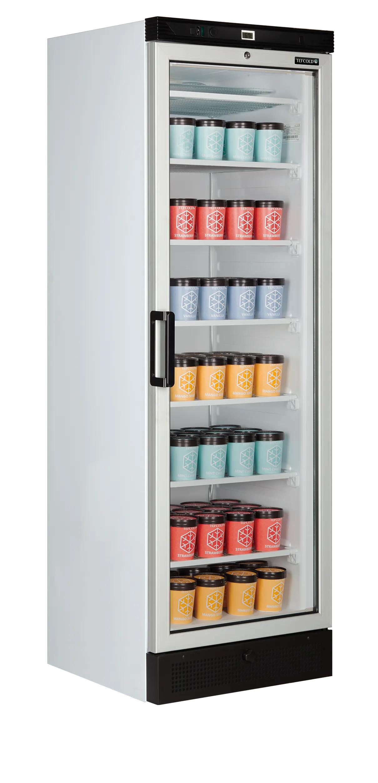 Congelador Expositor Puerta de Cristal  UFFS371G 300 Litros 595x640x1840 TEFCOLD